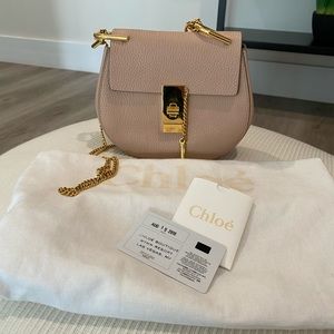 Chloe Drew shoulder bag in cement pink